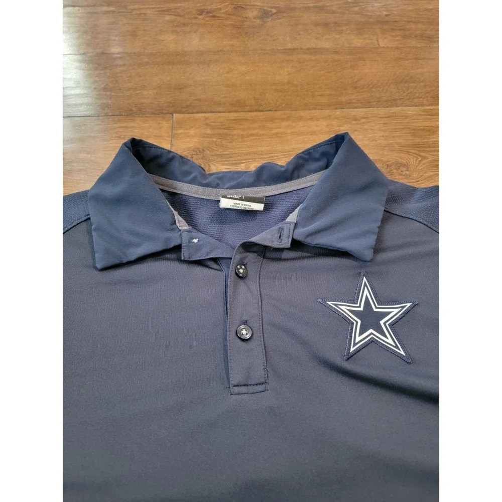 Dallas Cowboys Nike‎ On Field Sideline Polo Shirt Mens Size XL Blue NFL Apparel